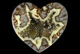 D Polished Utah Septarian Heart - Beautiful Crystals #123865-1